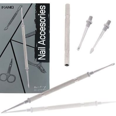 Doppelseitige Nagelfeile Hufstäbchen Nagelhautschieber Maniküre Pediküre Stahl