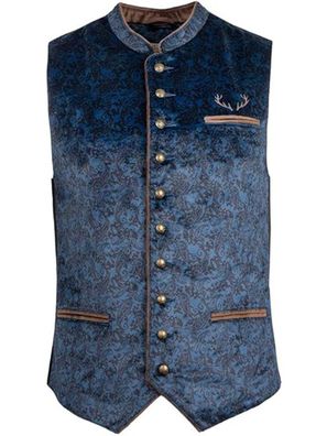 Trachtenweste Leon blau schwarz
