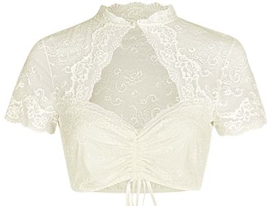 Nina von C. Dirndlbluse Fiona kurzarm champagner - Größe: 44