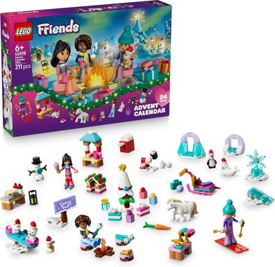 LEGO 42698 Friends Adventskalender 2026 - Spielzeug ab 6 Jahren für Mädchen & Jungen,