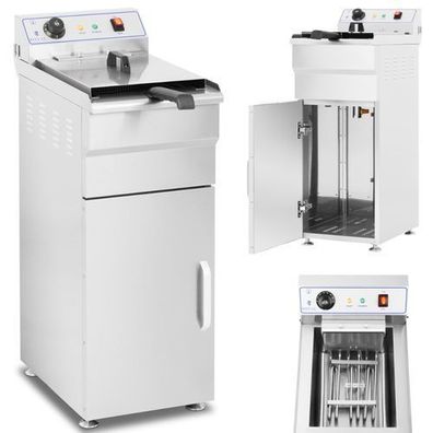 Freistehende elektrische Fritteuse auf einem Unterschrank 400 V 10 l
