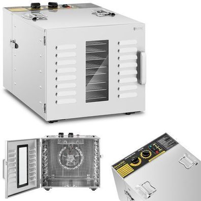 Industrieller Lebensmitteltrockner für Kräuter, Früchte, Pilze, 10 Roste, 1000 W