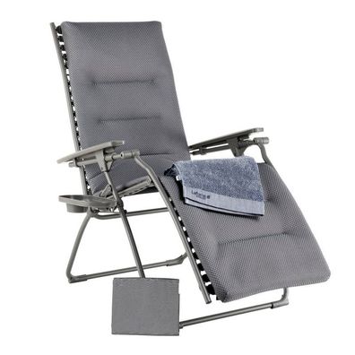 Lafuma Evolution BeComfort® Relaxliege Relaxsessel-Set und Zubehör Grau Silver LFM54