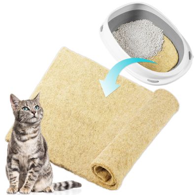 CleanCat Hanfmatte - Katzenstreu Ersatz HANF