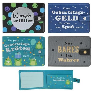 Wunscherfßller Geschenk-Portemonnaie Set von 4 Stck | kreative Geldgeschenk Verpacku
