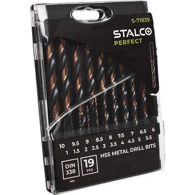 HSS-Metallbohrer-Set 19-teiliges Spiralbohrer-Set STALCO Perfect S-71839