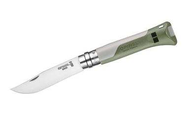 Opinel No 8 Horizon, kaki, Taschenmesser, Signalpfeife