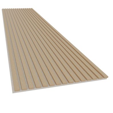 Akustikpaneel mit Holzfurnier in heller Eiche - 2700x600 mm - mit hellem PET-Filz