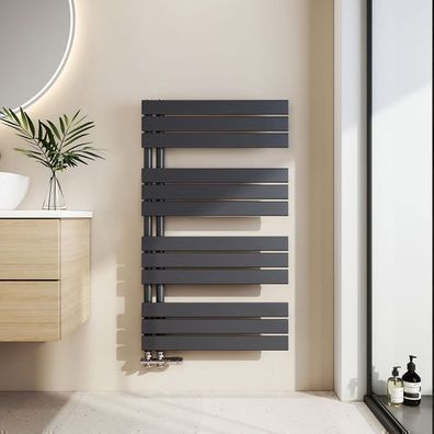 EMKE Badheizkörper Flachrohr Handtuchwärmer 104.1x60cm Anthrazit