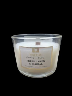 Treewick Duftkerze Fresh Linen & Floral, 15 Std