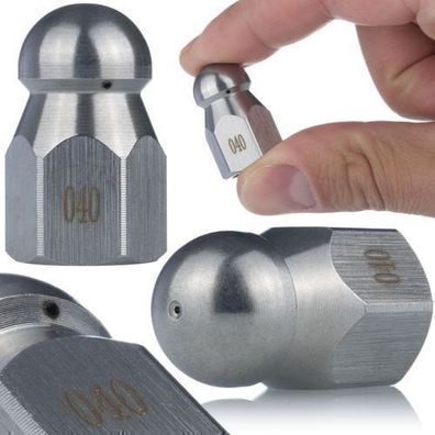 Rosfix Kanalreinigungsdüse 040 1 + 3 – 1/4" F | 350 bar Edelstahl 15 mm