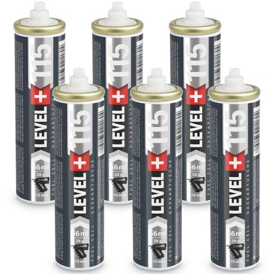 Gaskartuschen 115mm für Nagler 6 St. Fuel Cell Ersatzgas ca.1000 Schüsse L+115