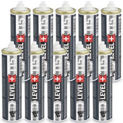 Gaskartuschen 115mm für Nagler 10 St. Fuel Cell Ersatzgas ca.1000 Schüsse L+115