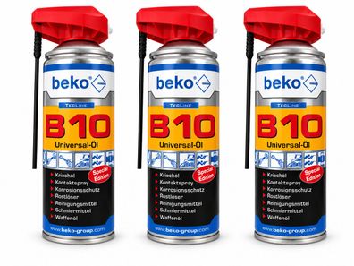 3x Beko TecLine B10 Universal Öl Spray Multifunktionsöl 400ml