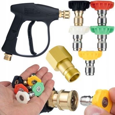 Rosfix Set Hochdruckpistole + 5 Düsen + Adapter | 300 bar | Ersatz für Kärcher