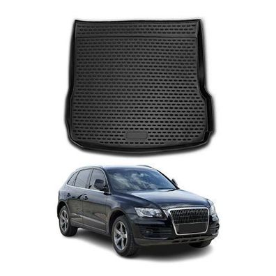 Kofferraummatte Kofferraumwanne für Audi Q5 8RB 2008-2017 Gummi TPE Schwarz