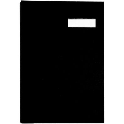 Unterschriftsmappe 20-tlg Leineneinband schwarz Blauer Engel