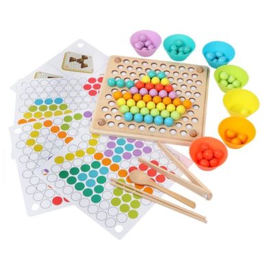 Pädagogisches Montessori Perlenkugel-Mosaik-Puzzle 77el