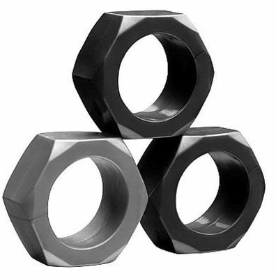 Set 3 cockrings ecrous silicone de xr brands - U