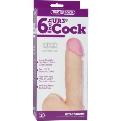 DOC Johnson VAC-U-LOCK 6' Ultraskin Cock