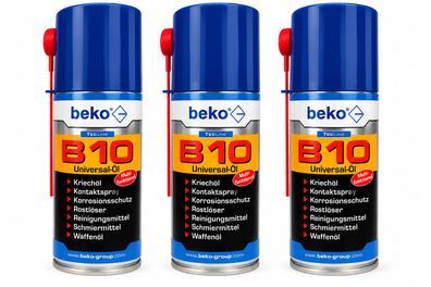 3x beko TecLine B10 Universal Öl Kriechöl Werkzeug Rasenmäher Kfz 150ml