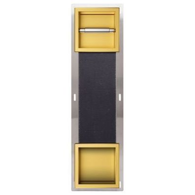 Unterputz Wandnische Toilettenpapierhalter Gold, mit Toilettenpapieraufbewahrung