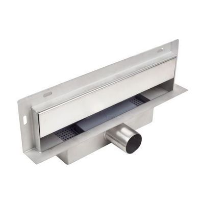 Wandabläufe Duschrinnen Edelstahl W-DRAIN 60 cm in Silber, Abfluss Befliesbar 2in1