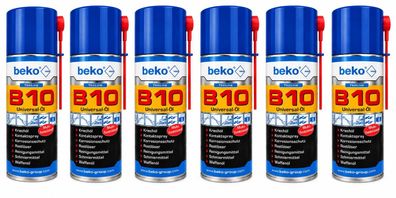 6x beko TecLine B10 Universal-Öl Schmieröl Kriechöl Waffenöl Schmiermittel 400ml
