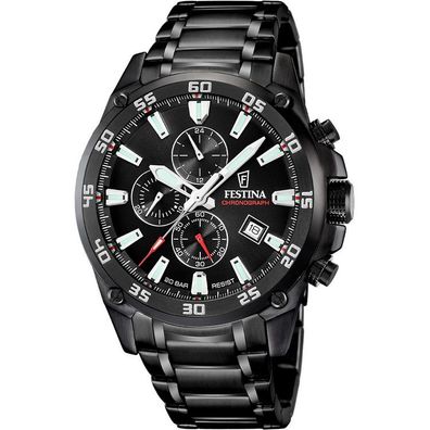 Chronograph - Quarz - Timeless - Edelstahl - black