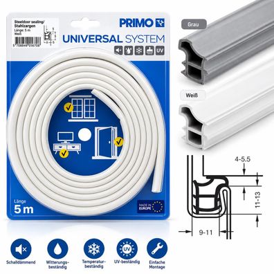 Primo Universaldichtung Ferrum 911 5 m | Dichtung für Stahlzargen | verschiedene