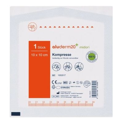 aluderm20® midori Kompresse 10x10 cm