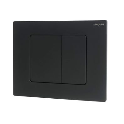 Wirquin WC-Drückerplatte quadratisch Black Touch mattschwarz 55722890