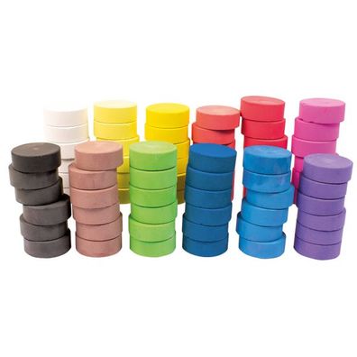 Farbpucks Einzelfarben 6 Stück, Ø 44 mm