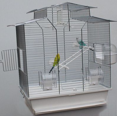 60 cm Vogelkäfig Vogelbauer Wellensittich Kanarien Voliere Vogelhaus Iza ohne