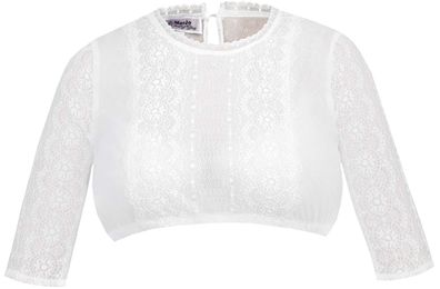 MarJo Dirndlbluse Gustina-Nova halbarm creme - Größe: 42
