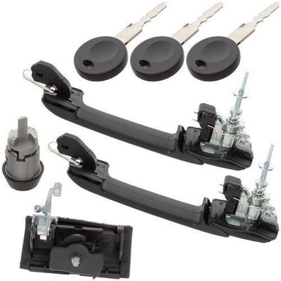 VW Golf III 91-98 Set mit 2 Türgriffen + Zündschloss + Kofferraumschloss