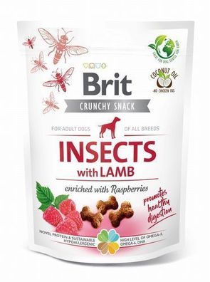 Brit Care Hundeleckerlis Insekten & Lamm 200g – Getreidefreie Knuspersnacks