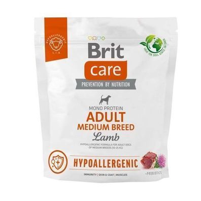Brit Care Hypoallergenic Medium Breed Lamm & Reis 1kg - Trockenfutter für Hunde