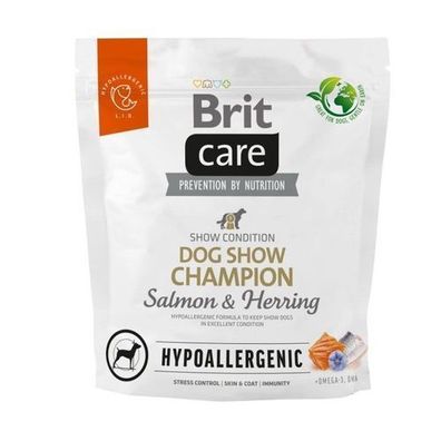 Brit Care Hypo-Allergenic Dog Show Champion Lachs & Hering 1kg - Futter Showhunde