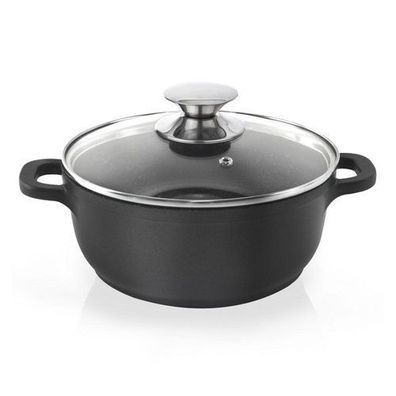 Granittopf mit Glasdeckel GRANDE 16 cm, 1,4 l