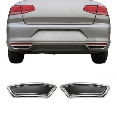 Stoßstangen Diffusor Auspuffrahmen für VW Passat B8 2014-2019 Edelstahl Chrom