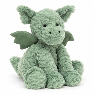 Jellycat Fuddlewuddle Dragon salbeigruener Plueschdrache mit weichen Fluegeln