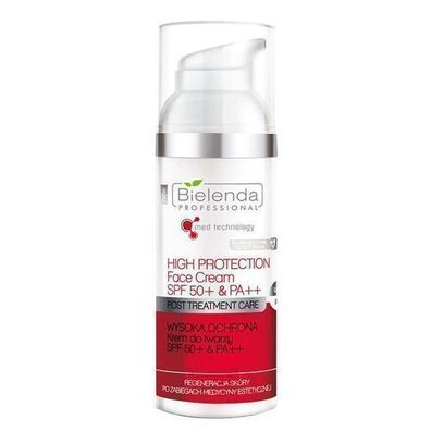 Bielenda Gesichtsschutzcreme SPF 50, Hoher Schutz nach Behandlungen, 50 ml