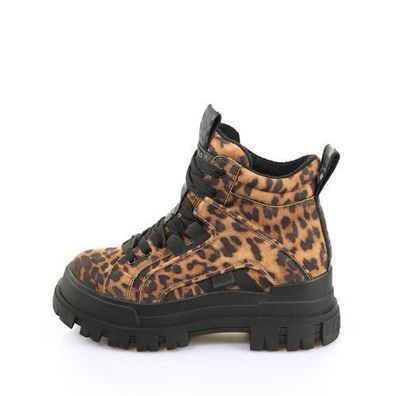 Buffalo Aspha Nc Mid - Schwarz / Beige Leo Kunstleder