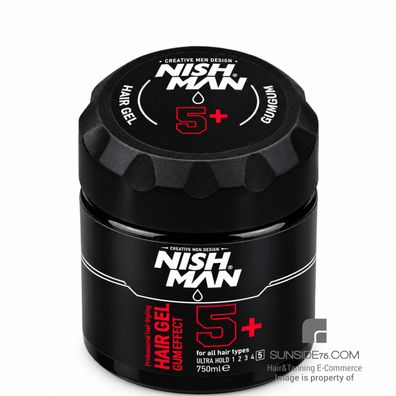 NishMan/Hair Gel 5+ "Gum Effect" 750ml/Haarstyling/Haarpflege