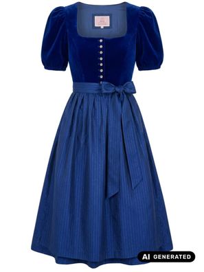 Dirndl Ellerbach 70cm Länge azur - Größe: 38