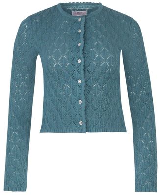 Trachtenstrickjacke Waldstetten petrol - Größe: 3XL