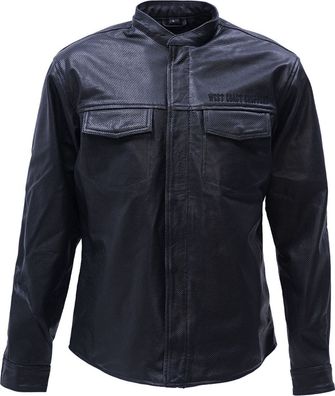 WCC West Coast Choppers Lederjacke Riding Shirt Perforated Black