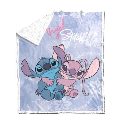 Disney Stitch Flanelldecke 110 × 150 cm für Sofa Bett Kinderzimmer und gemütliche