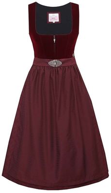 Dirndl Grafling 65cm Länge rotwein - Größe: 32
